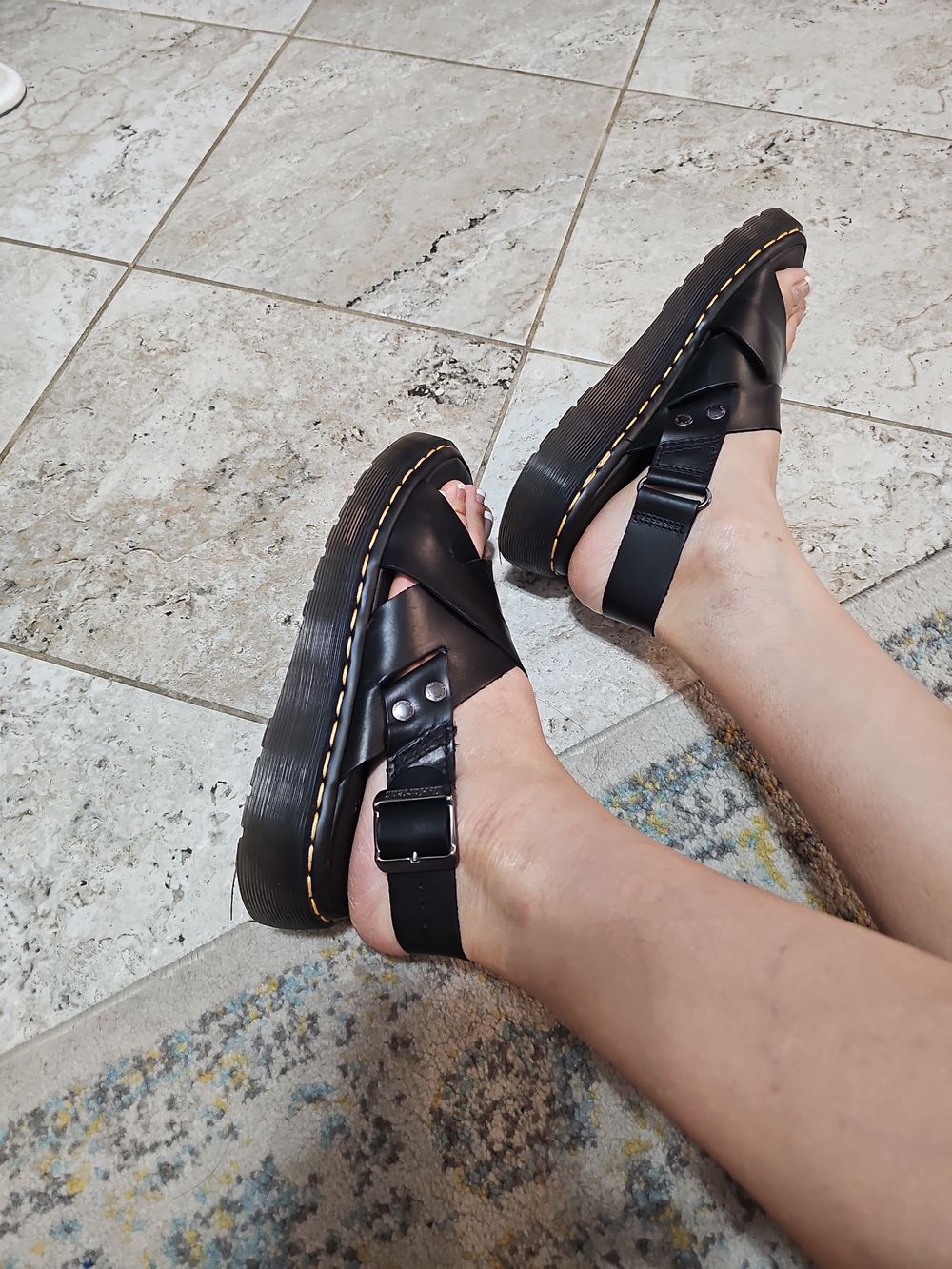 Dr. Martens Zane Brando Leather Sandals Size 7 - Picture 6 of 12